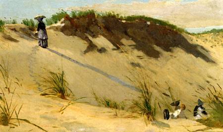 (image for) Handmade Oil painting for home canvas, oil painting framed canvas for living room Winslow Homers Paintings The Sand Dune 1871-187
